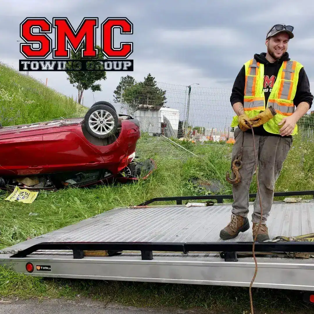 Accident towing Stittsville Ottawa recovering damaged vehicle