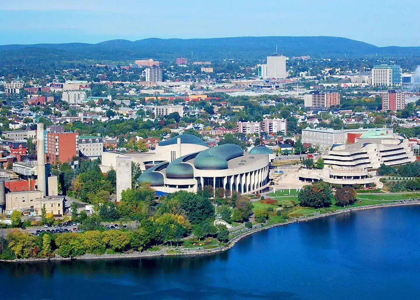 City of Gatineau Quebec streets skyline and local area view